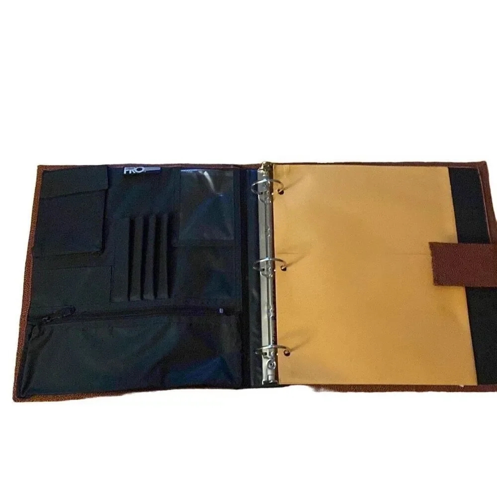 Pen-Tab Pro Football 3 Ring Binder Trapper Keeper Faux Leather Vintage 90s